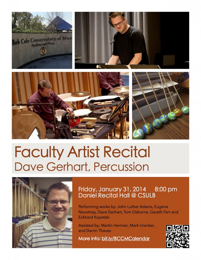 Dave Gerhart Recital Poster